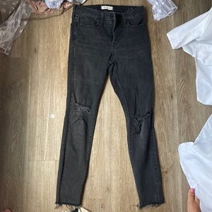 Madewell Black High Rise Skinny Jeans